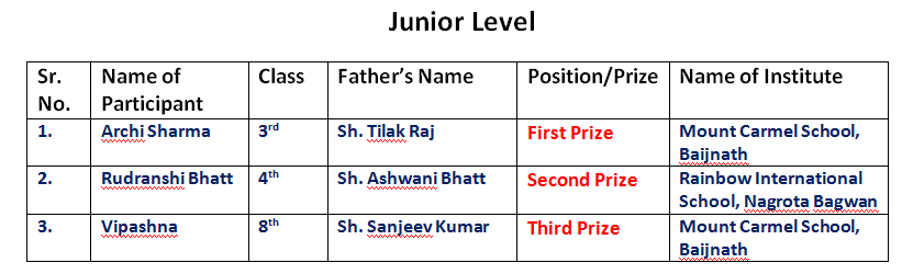 Junior Level