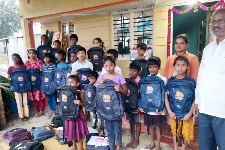 Free School Bag Distribution to Anandalaya Students at Karnataka