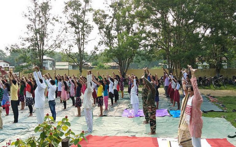 INTERNATIONAL YOGA DAY MANGALDAI DEOMORNOI MANGALDAI TOWN GARUKHUTI CHAPAI DAAHI BORERI
