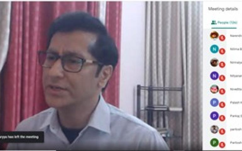 Prof.(Dr) Harish Hirani Director of CMERI Durgapur , Chief Guest of the program delivering the Speech