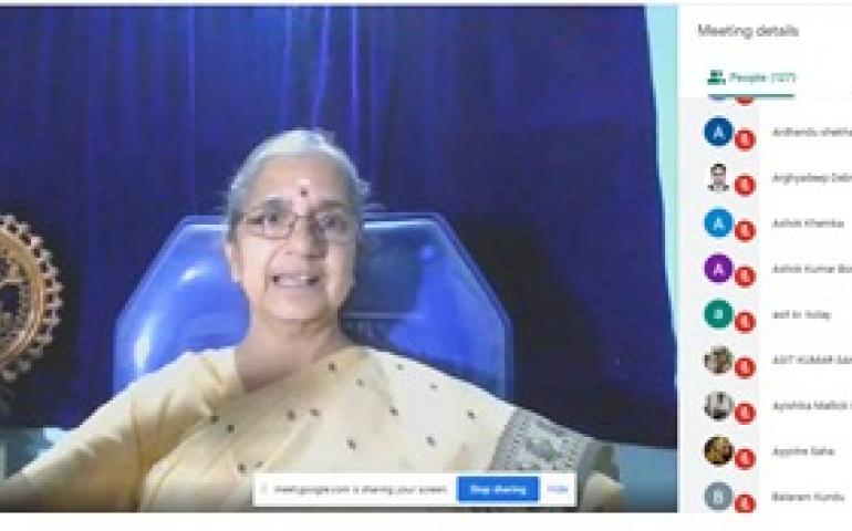 Padmashri Ma. Nivedita Bhide (Vice President- Vivekananda Kendra Kanyakumari), chief speaker of the program delivered speech