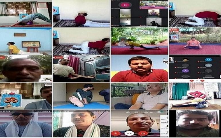 विवेकानंद  केंद्र  कन्याकुमारी, छत्तीसगढ़ विभाग द्वारा योग सत्र