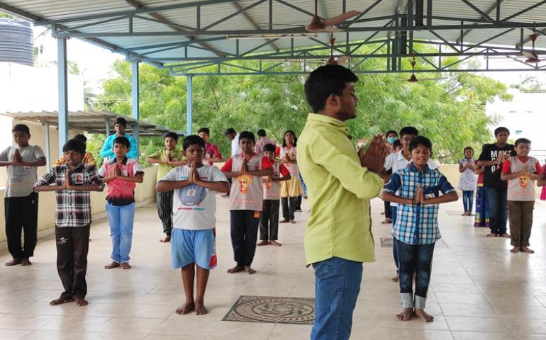Suryanamaskar at Samskarvarga Sammelan