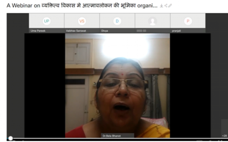 Glimpses of Webinar: Dr. Bela Bhanot