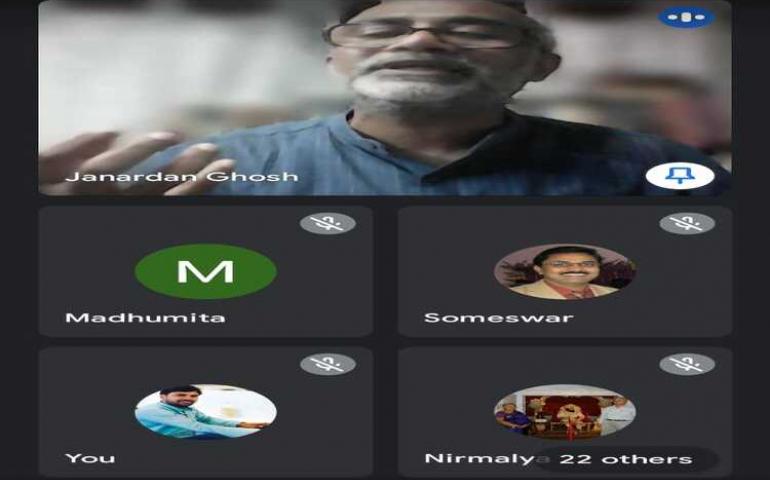 Shri Janardan Ghosh narrated briefly  the message of Mananeeya Nivedita Didi