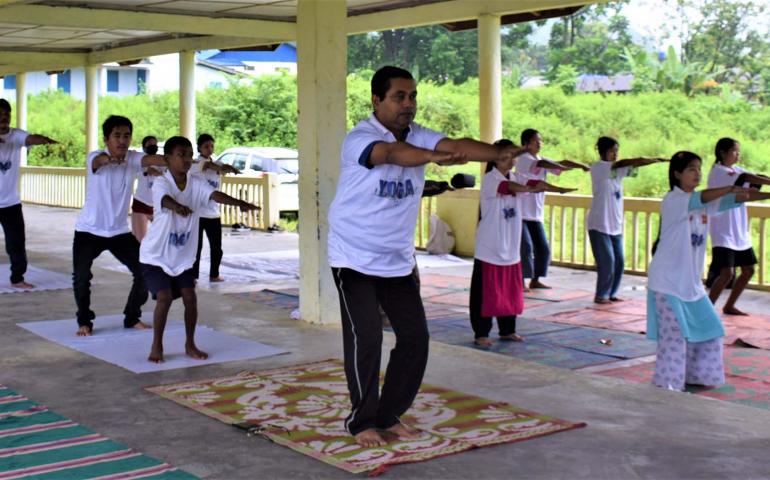 International Day of Yoga celebrated at Wakro