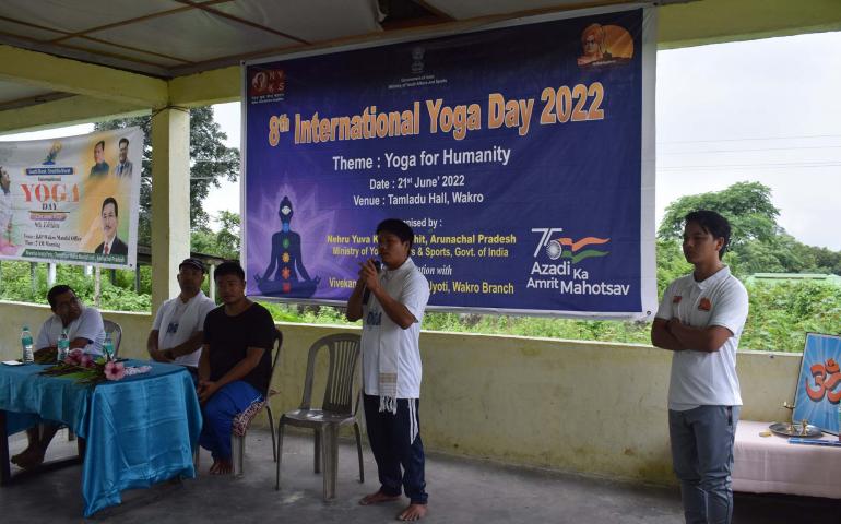 International Day of Yoga celebrated at Wakro