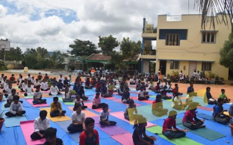 IDY Celebrated in Tapovana school Jigani