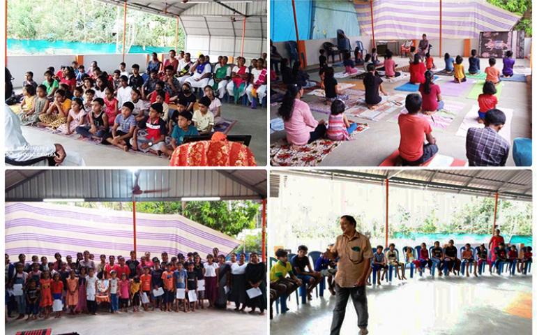 The glimpses of the Personality Development Camp at Edavilangu Village