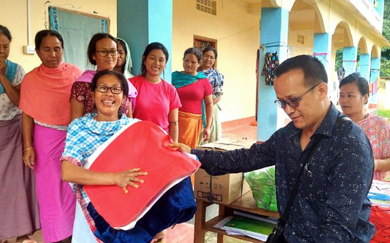 Relief work in the Bishnupur district of Manipur by VK Imphal