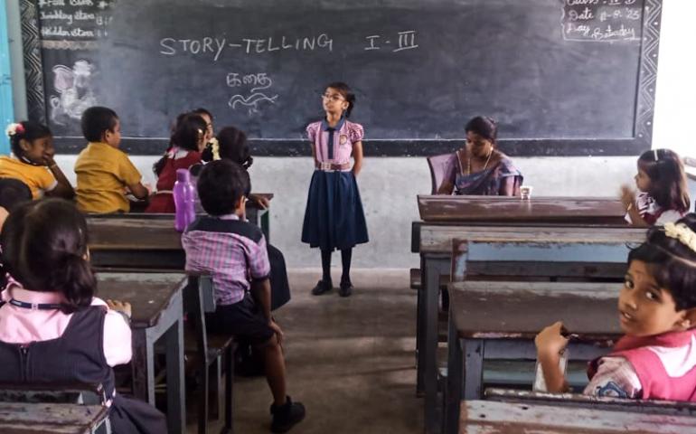 Story telling competition in Cultural Competitions at Kovilpatti by VKRDP