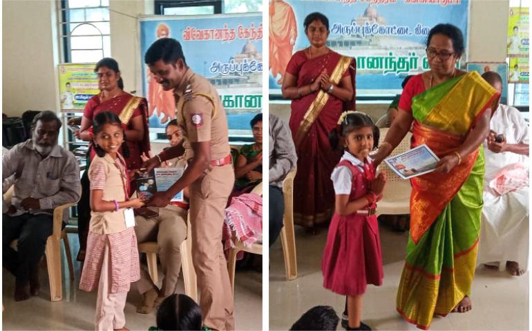 Prize distribution during Cultural Competitions at Virudhunagar by VKRDP