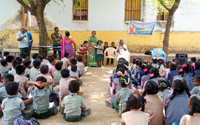 Prize distribution during Cultural Competitions at Thiruchuli, Virudhunagar by VKRDP