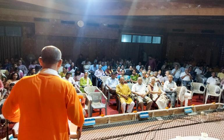 Swami Vedasarananda Ji’s lecture at Universal Brotherhood Day program in Guwahati