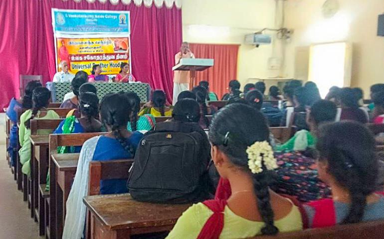 Sri Paramaguru Ji speaking at Universal Brotherhood Day programme in Kovilpatti