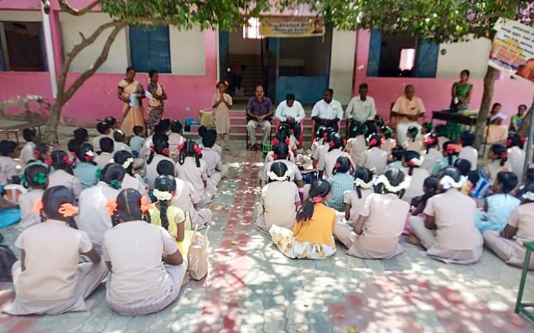 Programme during Cultural Competitions at Thiruvenkadam, Tenkasi