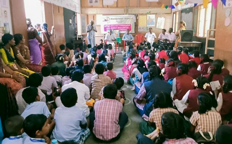 Programme during Cultural Competitions at Vasudevanallur, Tenkasi