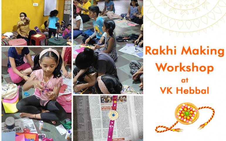 Glimpses from Rakhi Making Workshop at Hebbal