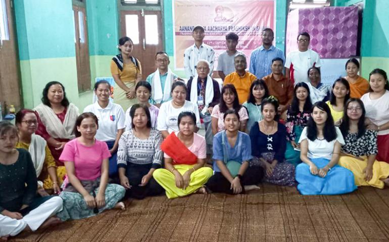 Participants from Anandalaya Acharya Prashikshan Shivir at Imphal