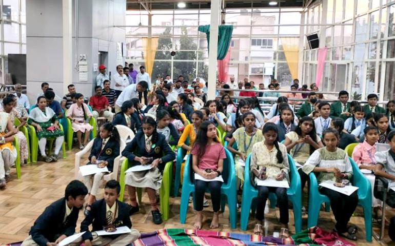 Prize distribution during Universal Brotherhood Day at JP Nagar