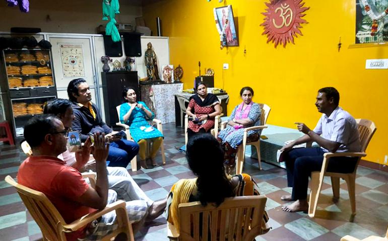 Discussion on Kendra Prarthana during Sadhana Diwas at Hebbal