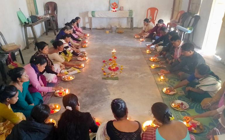 Deepa Puja at Anandalayas in Amarpur