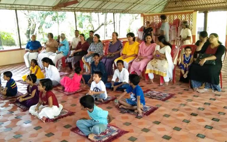 Participants of Sadhana Diwas at Sandeepani Shishuvihar