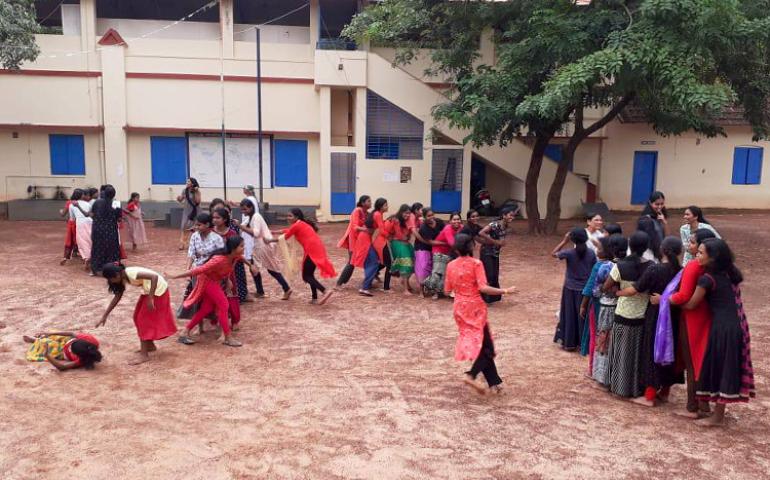 Game session during Kishori Vikas Shibir at Thiruvananthapuram