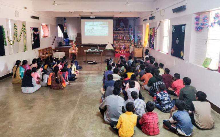 Video session during Samskarvarga Sammelan