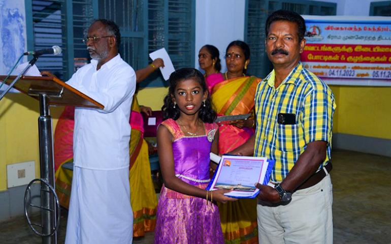 Prize distribution during Cultural Camp at Kanyakumari