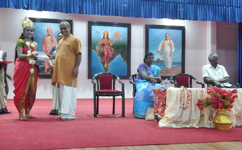 Prize distribution to the competition winners at VKV Kanyakumari