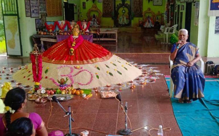 Asiyurai during Grand Anna Puja at Paramakudi