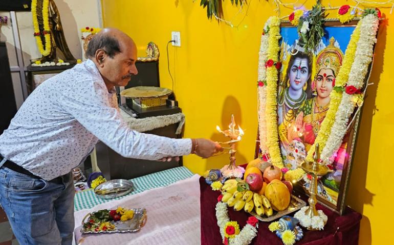 Aaradhana during Karthika Deepotsava at Hebbal
