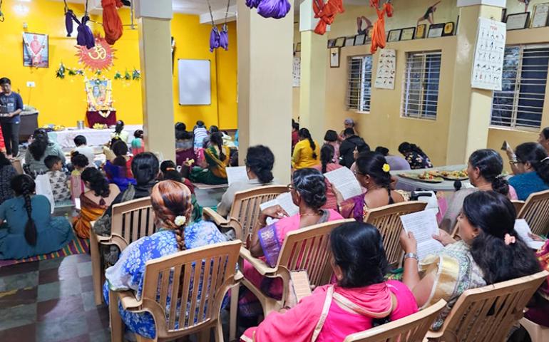 Participants of Karthika Deepotsava at Hebbal