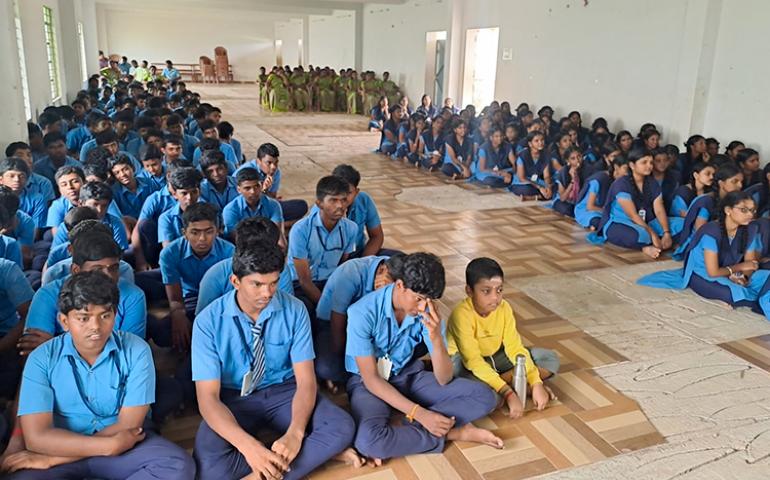 Participants of Gita Jayanti celebration at VKV Vallioor