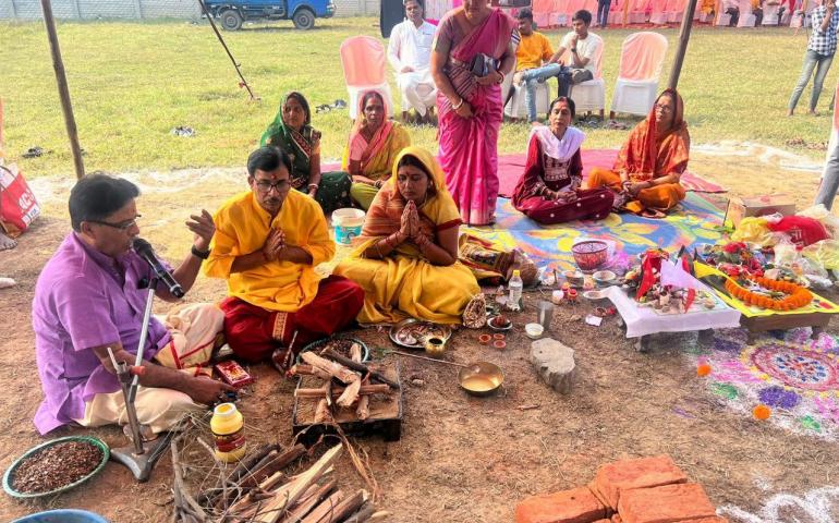 प्रकल्प भवन का भूमि पूजन - बिहार झारखण्ड प्रान्त