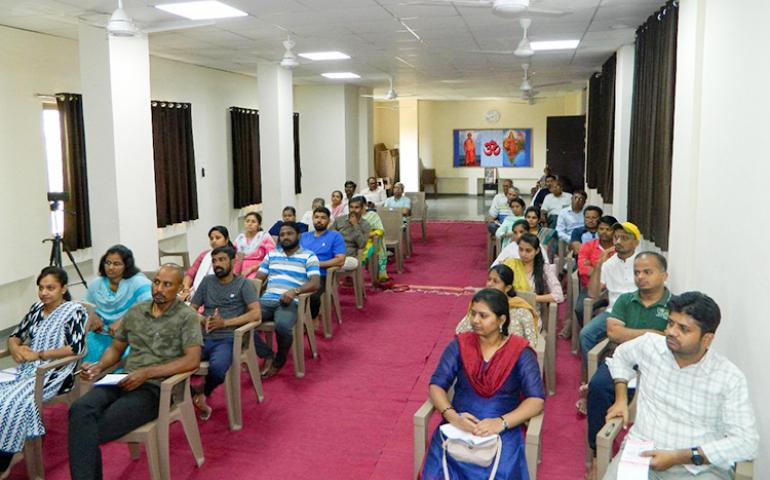 Audience listening to a session during Sahayog at VK VAYAM