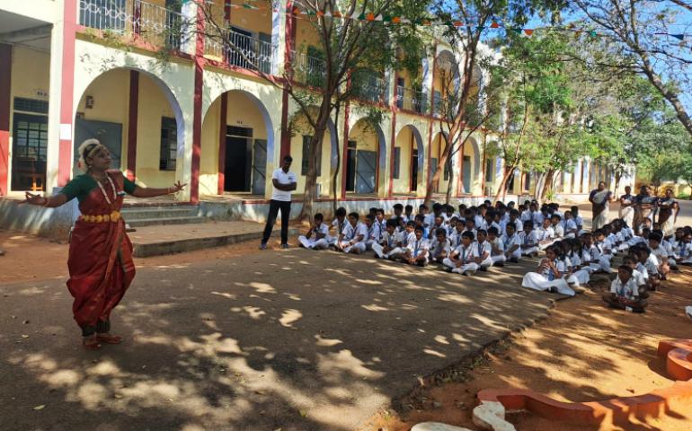 Cultural performance during Republic Day Celebration at VKV Vallioor
