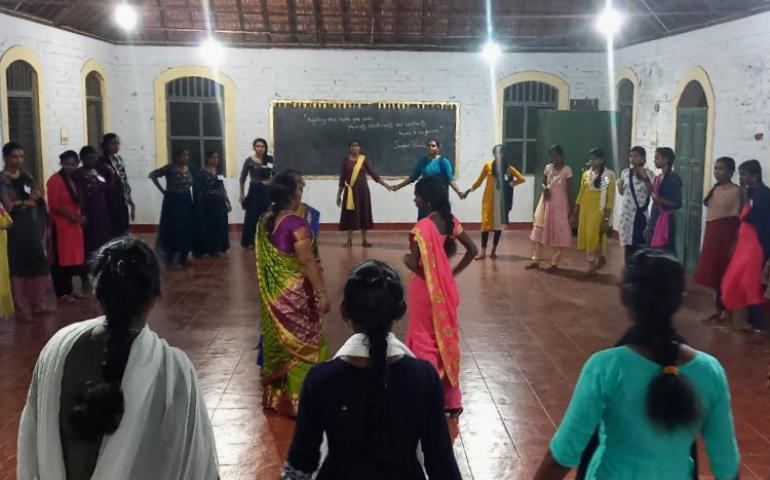 game session during VACS Cultural Camp at Kanyakumari