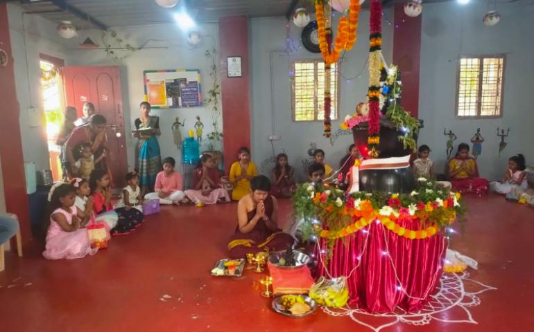 Invocation song during Maha Shivaratri Celebration at R.T. Nagar
