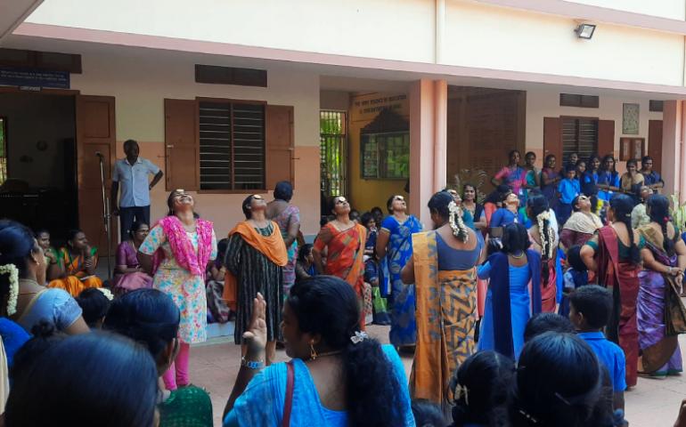 Game session during Mothers day at VKV Kanyakumari