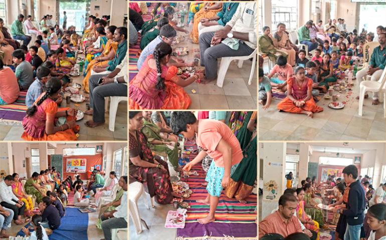 Matru Pitru Puja in Personality Development Camp at Kurnool