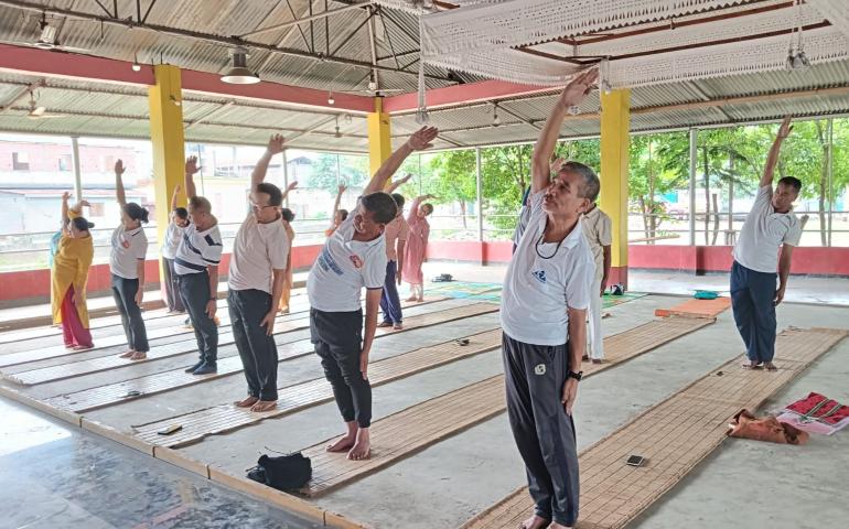 International Day of Yoga celebration at Imphal