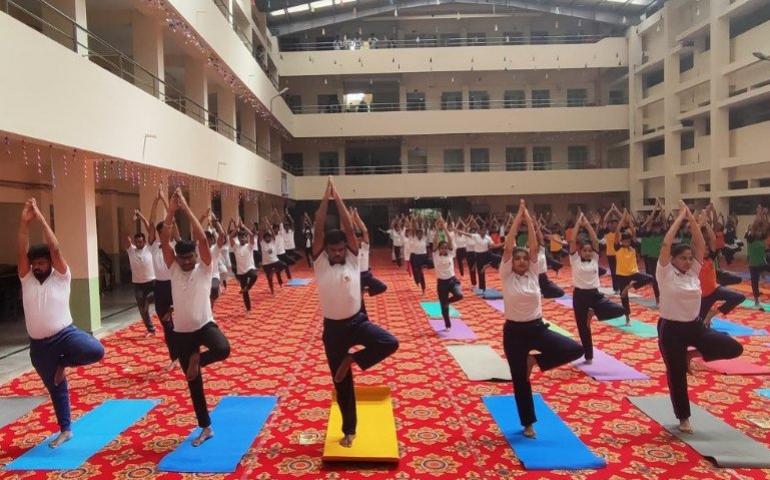 International Day of Yoga Celebration at Marathahalli