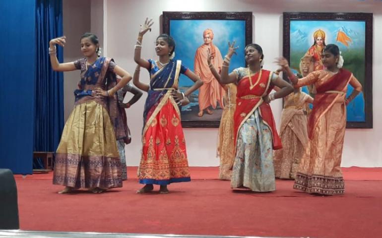 Culturals during World Sanskrit Day at VKV Kanyakumari 2024