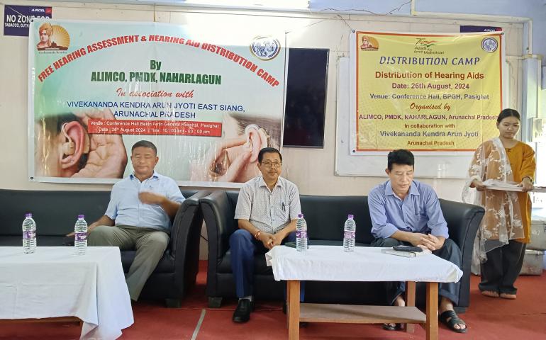 Free Hearing Aid Distribution Camp at Pasighat by Vivekananda Kendra Arun Jyoti