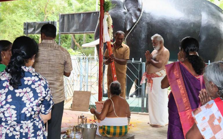 Panthakkaal Naduthal Ceremony at Sri Ekakshara Mahaganapati Temple, Vivekanandapuram