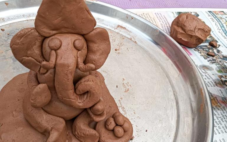 Lord Ganesha Idol Making Workshop at Hebbal