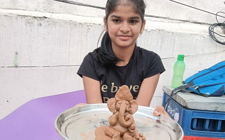 Lord Ganesha Idol Making Workshop at Hebbal