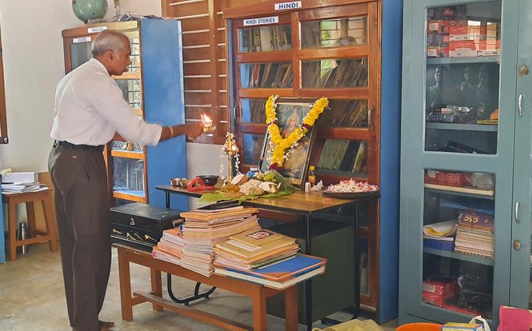 Saraswati Puja Celebration and Vidyarambham at VKV Kanyakumari